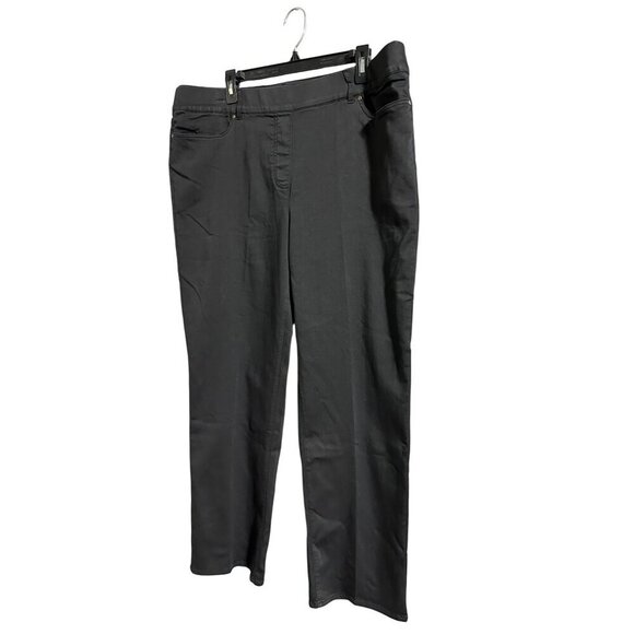 Alfred Dunner Black Modern Fit Comfort Stretch Pants Flattering Fit Size 16 - Picture 1 of 6